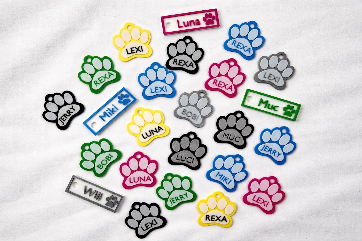 3D printed animal keychains